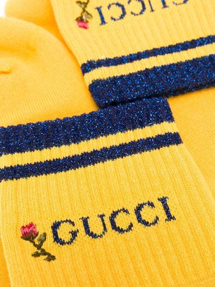 Gucci and flower socks