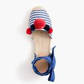 Thumbnail for your product : J.Crew Ankle-wrap espadrilles with pom-poms