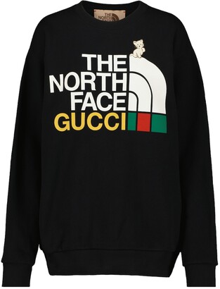 Gucci x The North Face logo cotton sweatshirt - ShopStyle