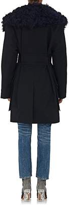 Acne Studios Women's Cornel Shearling-Trimmed Cotton Coat
