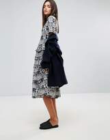 Thumbnail for your product : YMC Patchwork Ruffle Midi Dress