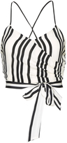 Thumbnail for your product : Alice + Olivia Rayna Tie Front Cross Over Tank