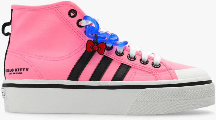 adidas X Hello Kitty \'NIZZA PLATFORM MID W\' Sneakers - Pink - ShopStyle