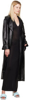Thumbnail for your product : AYA MUSE Black Bonsai Faux-Leather Trench Coat