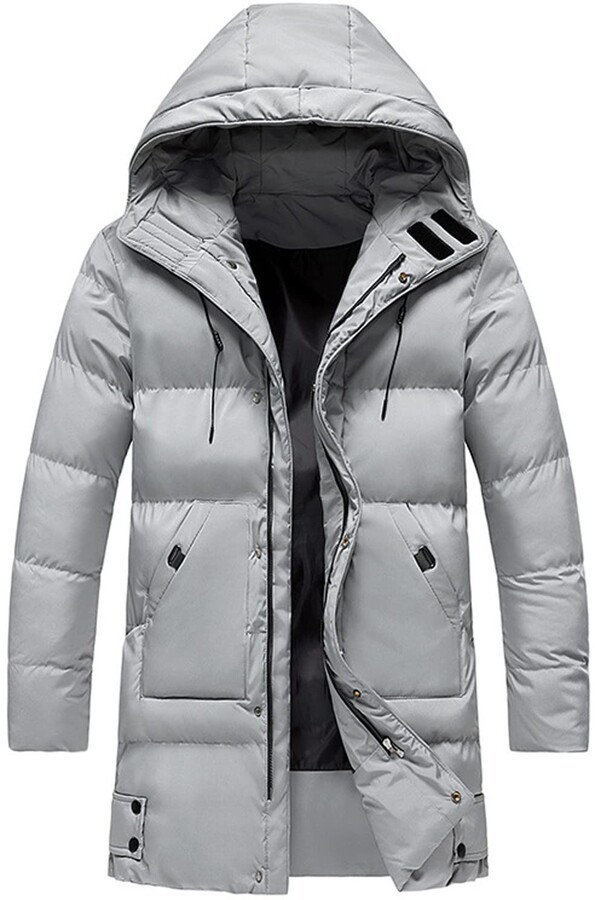 Alwayswin Men's Winter Jacket Warm Winter Coat Down Jacket with Hood