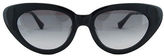 Thumbnail for your product : Vera Wang INDRA BLACK Black Cateye Embellished Sunglasses