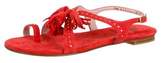 Thumbnail for your product : Stuart Weitzman Suede Flapagain Sandals