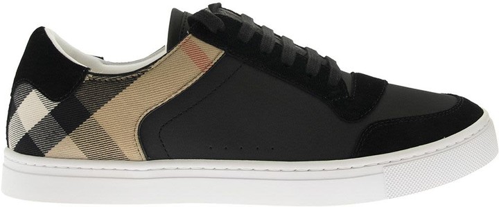 burberry leather suede and house check sneakers