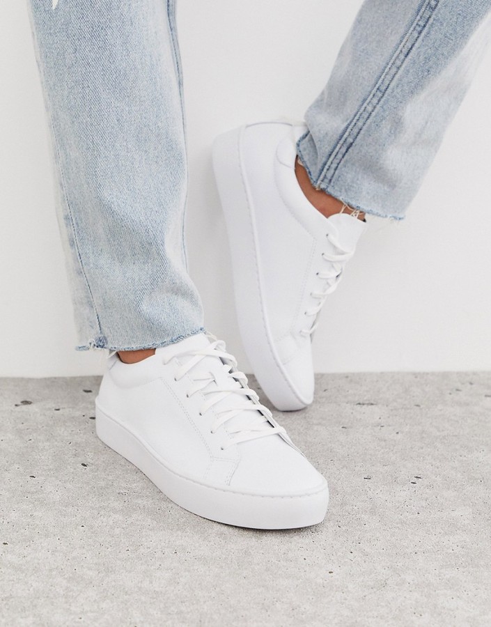 Vagabond Zoe leather sneakers in white - ShopStyle
