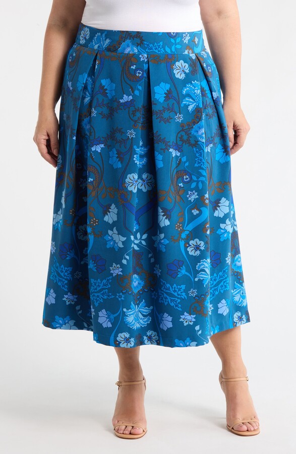Sugar Lips Palmate Pleated Midi Skirt
