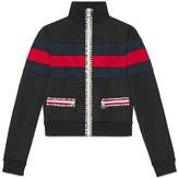 Thumbnail for your product : Gucci Technical jersey zip up jacket