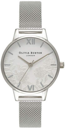 Olivia Burton OB16MV54 Lace Detail Silver Watch