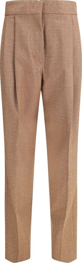 Fabiana Filippi Beige Fleece Wool Dress Pants