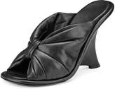 Thumbnail for your product : Balenciaga Bow Leather Wedge Sandal, Noir