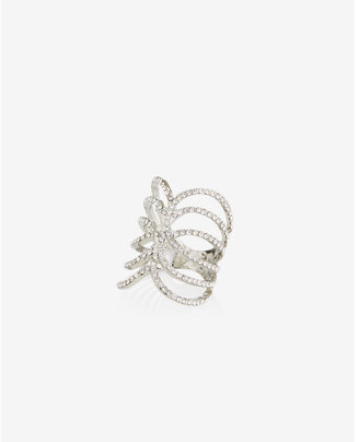 Express pave crisscross ring