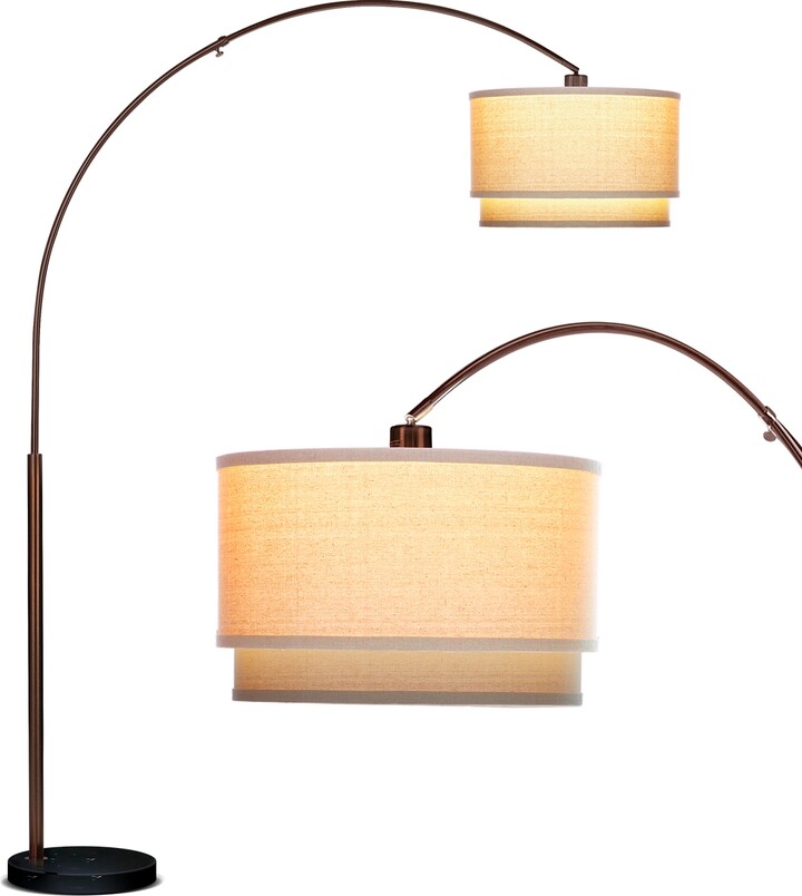 Brightech Mason Led Arc Floor Lamp with Marble Base Bronze ShopStyle
