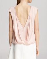 Thumbnail for your product : Halston Top - Sleeveless Round Neck Back Drape