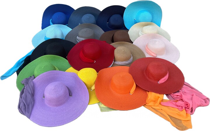 Etsy Wide Brim Sunhat With Scarf Ties Beach Vacation Hat