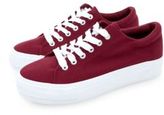 Thumbnail for your product : New Look Wide Fit Dark Red Flatform Plimsolls