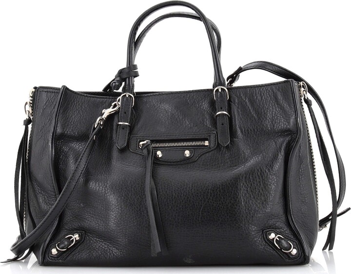 Balenciaga, Bags, Balenciaga Papier A4 Tote Black Leather Large Shoulder  Bag