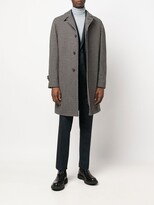 Thumbnail for your product : Tagliatore Check-Pattern Tie-Fastening Coat