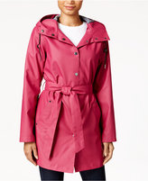 Thumbnail for your product : Laundry by Design Hooded Water-Resistant Belted Raincoat