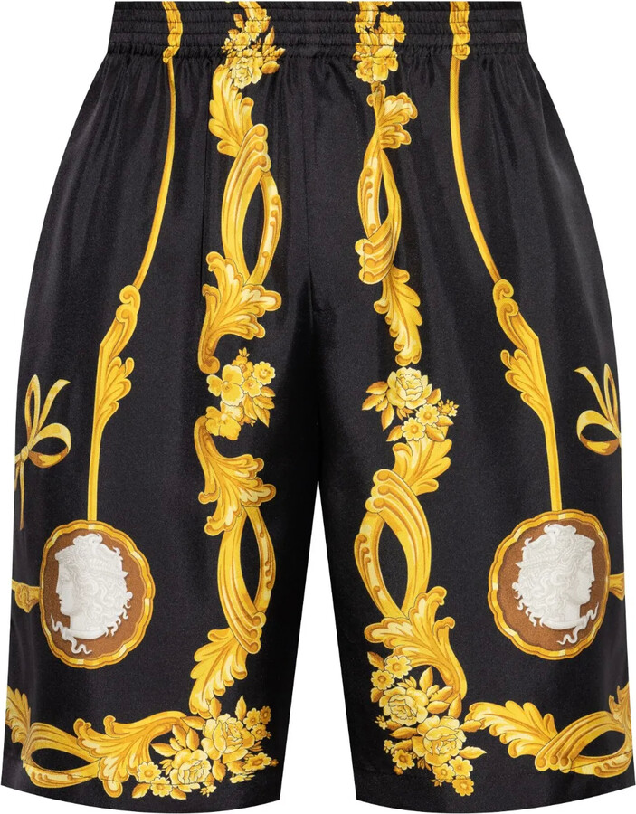 Versace Cameo silk shorts