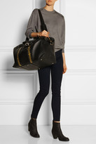 Thumbnail for your product : Eddie Harrop The Voyager printed textured-leather weekend bag