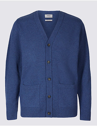 M&S Collection Pure Lambswool Cardigan
