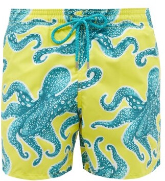 Vilebrequin Moorea Octopus-print Swim Shorts - Yellow Multi - ShopStyle