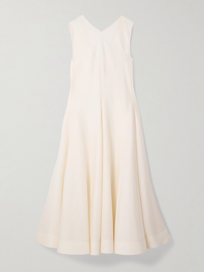 KHAITE - Mellie Silk-blend Organza Midi Dress - Cream