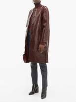 Thumbnail for your product : Officine Generale Estelle Patent Leather Overcoat - Womens - Burgundy