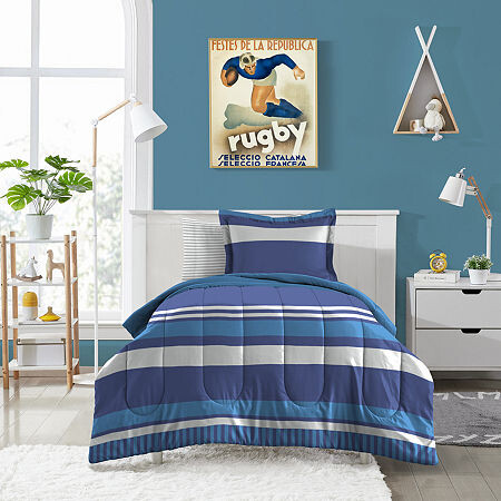 Dream Factory Rugby Stripe 5-pc. Complete Bedding Set with Sheets