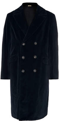 Massimo Alba Double-Breasted Cotton-Velvet Overcoat