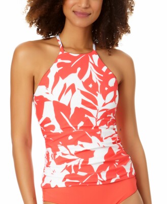 Anne Cole Women's Coastal Palm Printed High-Neck Tankini Top - ShopStyle  Two Piece Swimsuits