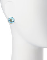 Thumbnail for your product : Ippolita Gemma 18k Round Blue Topaz Stud Earrings