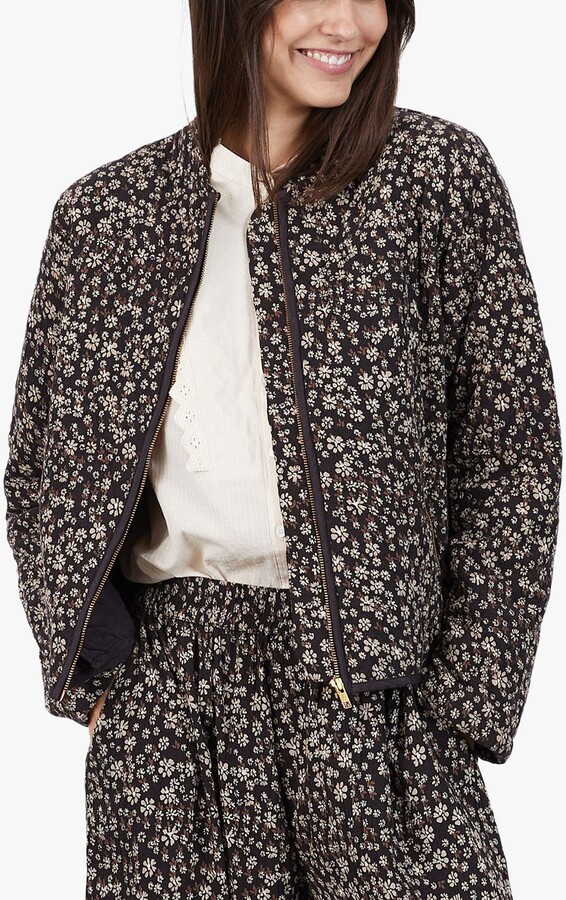 Lollys Laundry Emilia Floral Print Quilted Jacket ShopStyle