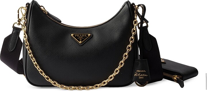 Prada Women's Re-Edition 2005 Saffiano Leather Shoulder Bag - Brown