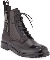 Thumbnail for your product : Dolce & Gabbana Men's Cap-Toe Leather Combat Boots