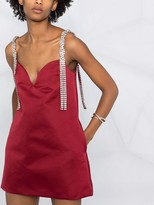 Thumbnail for your product : Area Crystal-Strap Mini Dress