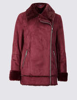 Thumbnail for your product : M&S Collection Faux Shearling Biker Jacket