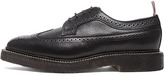 Thumbnail for your product : Thom Browne Wingtip Leather Brogue Shoes in Black