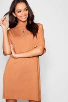 Thumbnail for your product : boohoo High Neck Oversized T-Shirt Dress