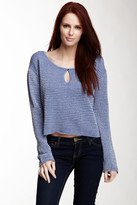 Thumbnail for your product : Qi Long Sleeve Silk Blend Crew Top