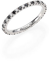 Thumbnail for your product : Kwiat Black/White Diamond & 18K White Gold Eternity Stacking Ring