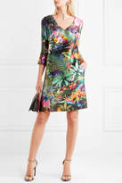 Thumbnail for your product : Mary Katrantzou Shea Floral-print Silk-faille Dress - Green