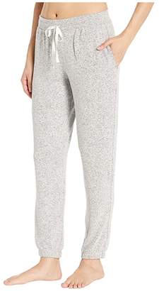 Donna Karan Brushed Sweater Jersey Jogger (Winter White Marl) Women's Pajama