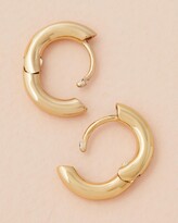 Thumbnail for your product : Luv Aj Women's Gold Earrings - Plain Amalfi Huggie Hoop Earrings