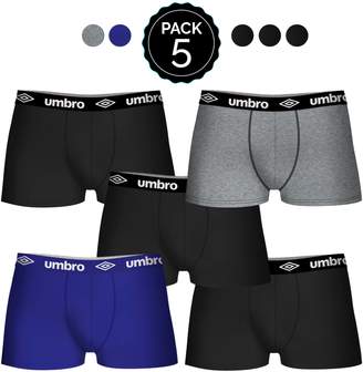 Umbro 5 pcs Boxers Set Black/Gray 65% Polyester - 35% Cotton - Size S