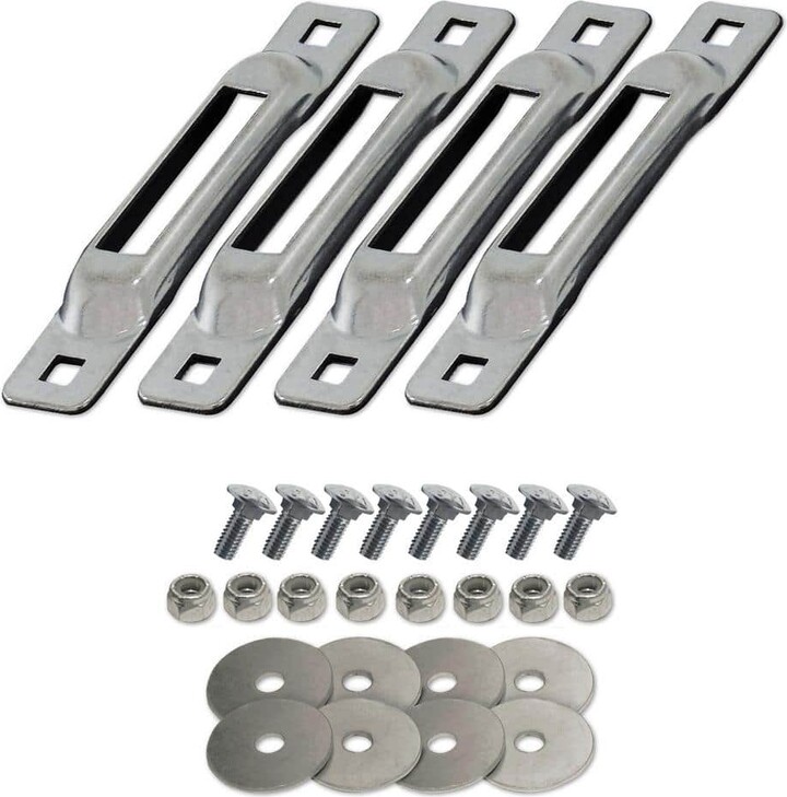 Snap-Loc E-Track Single Strap Anchor Zinc with Carriage Bolts (4-Pack)